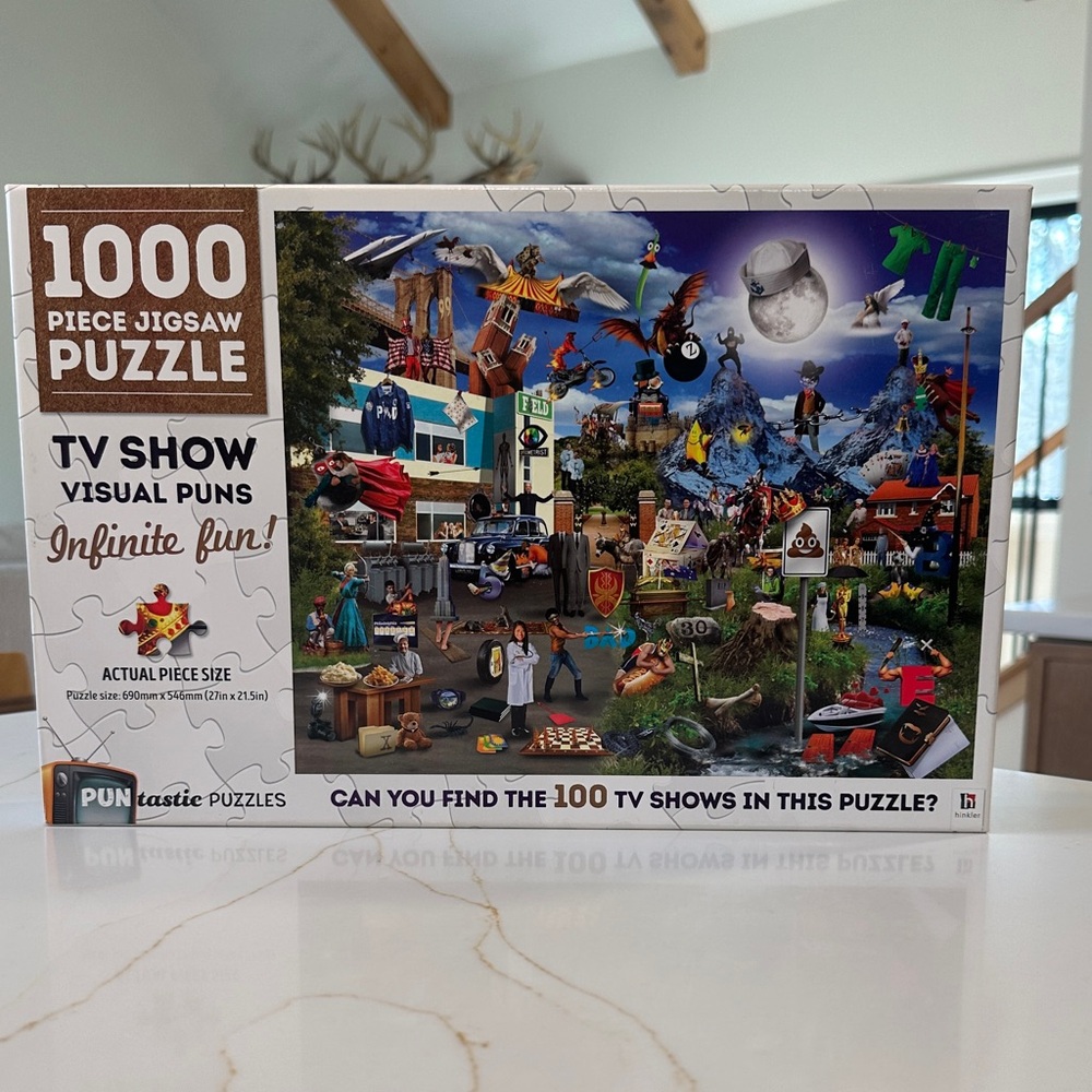 1000 Piece Jigsaw Puzzle by Puntastic - TV Show Visual Puns